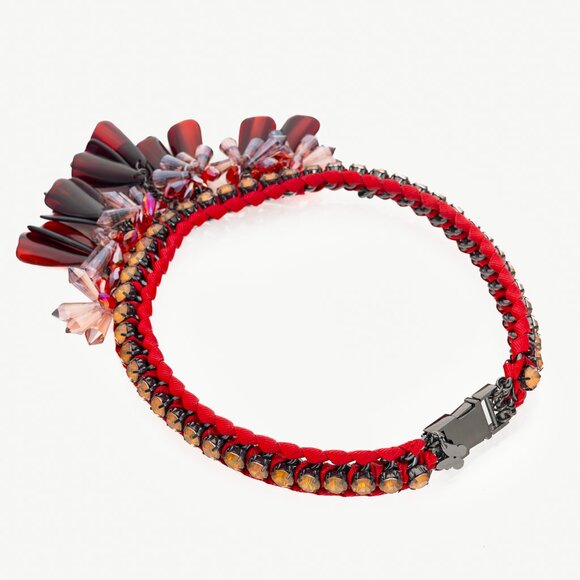 Weekend Max Mara Canasta Red Statement Necklace - Picture 2 of 5